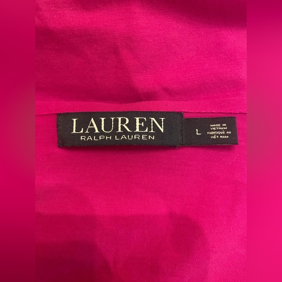 Lauren Ralph Lauren Woman’s Pink Top Blouse Size Large - Picture 4 of 6